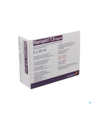 Naropin  7,5mg/ml amp  5x 20ml