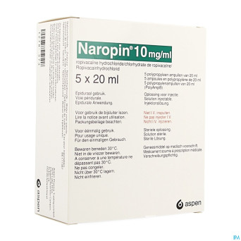 Naropin 10,0mg/ml amp  5x 20ml