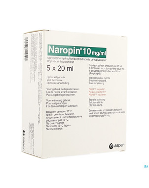 Naropin 10,0mg/ml amp  5x 20ml