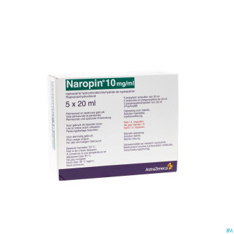 Naropin 10,0mg/ml amp  5x 20ml