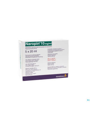 Naropin 10,0mg/ml amp  5x 20ml