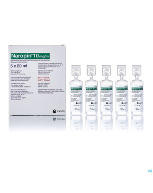 Naropin 10,0mg/ml amp  5x 20ml