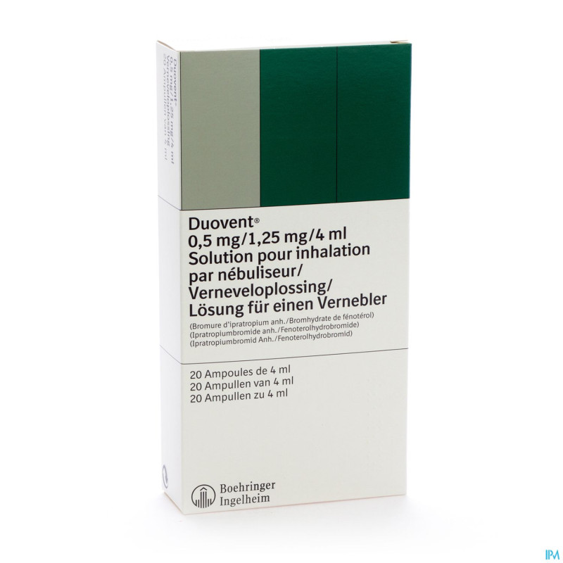 Duovent vials pr inha 20x0,50mg