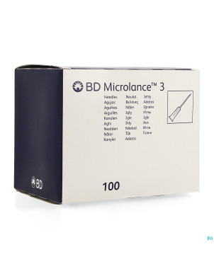 Bd microlance 3 aig.22g 1 1/4rb 0,7x30mm noir    1