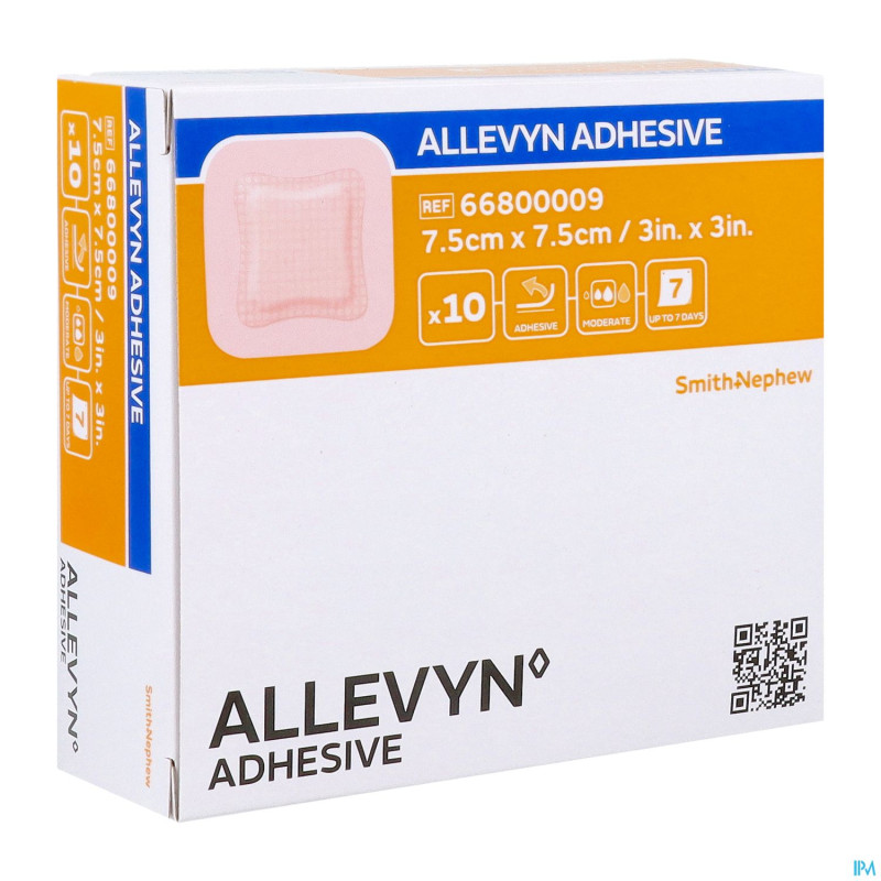 Allevyn pans adh hydrocel.  7,5x 7,5cm 10 66800009