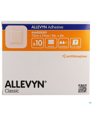 Allevyn pans adh hydrocel.  7,5x 7,5cm 10 66800009
