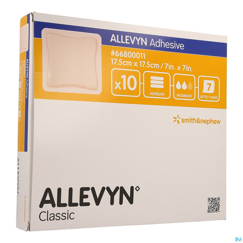 Allevyn pans adh hydrocel. 17,5x17,5cm 10 66800011