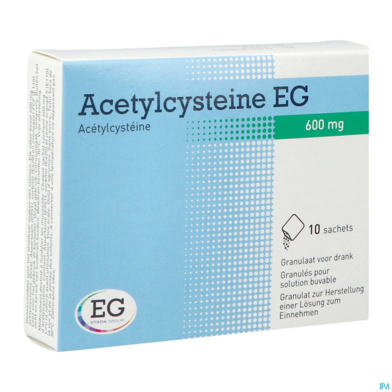 Acetylcysteine eg sach 10x600mg