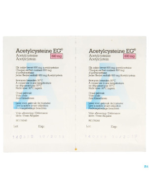 Acetylcysteine eg sach 10x600mg