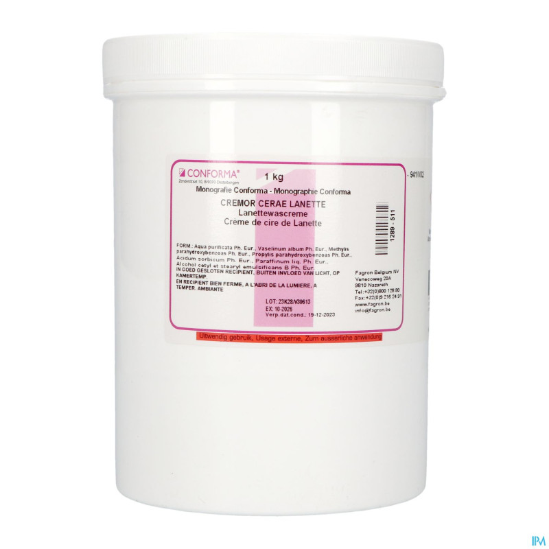 Lanette creme    1000g fag
