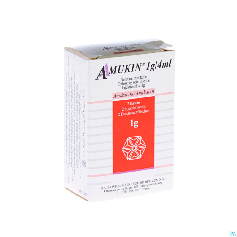 Amukin fl inj 2 x 1g/4ml