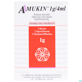 Amukin fl inj 2 x 1g/4ml
