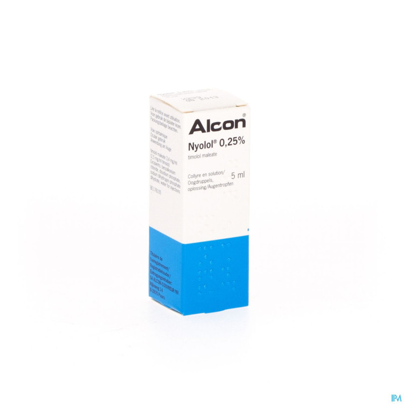 Nyolol 0,25 % collyre 5 ml