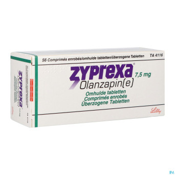 Zyprexa comp enrobe - omhulde comp 56 x 7,5 mg