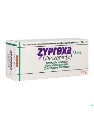 Zyprexa comp enrobe - omhulde comp 56 x 7,5 mg
