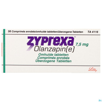 Zyprexa comp enrobe - omhulde comp 56 x 7,5 mg