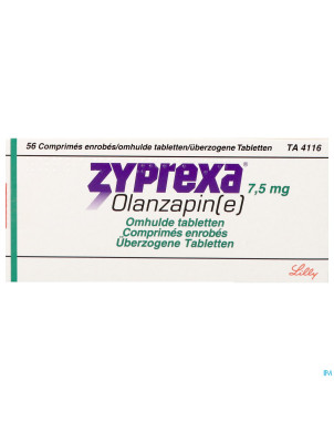 Zyprexa comp enrobe - omhulde comp 56 x 7,5 mg