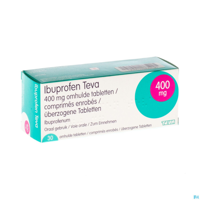 Ibuprofen teva drag  30 x 400 mg