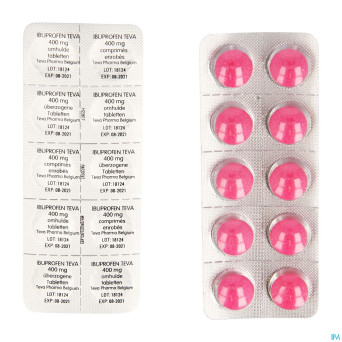 Ibuprofen teva drag  30 x 400 mg