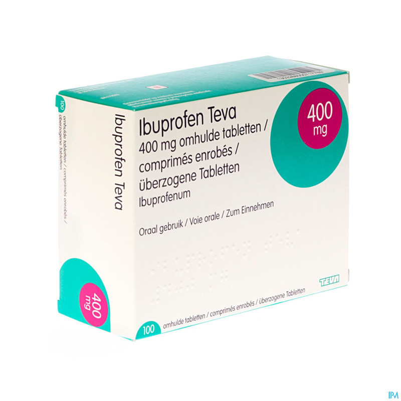Ibuprofen teva drag 100 x 400 mg