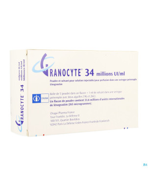 Granocyte  34 5fl sc/iv 33,6m.ui/ie