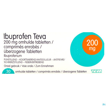 Ibuprofen teva drag  30 x 200 mg
