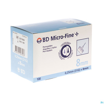 Bd micro fine+ pen aig. 0,25x 8,0mm 31g 100 320192