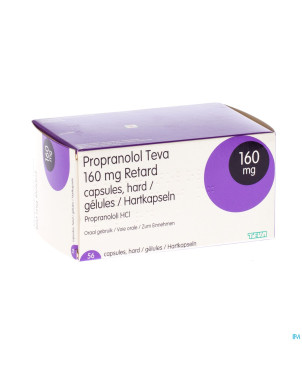 Propranolol teva retard caps 56 x 160 mg
