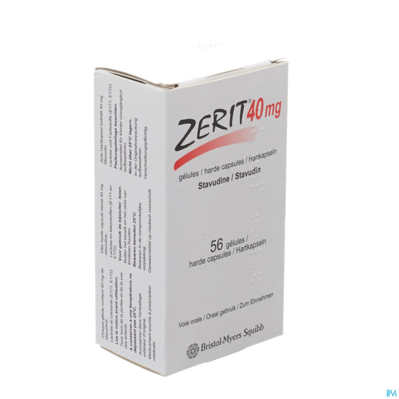 Zerit caps 56 x 40 mg