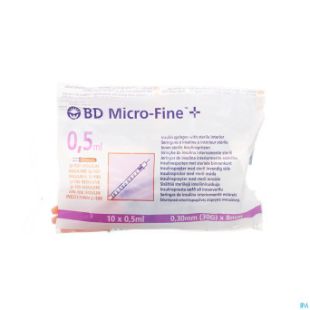 Microfine ser.ins. 0,5ml 30g 8mm 10 324825