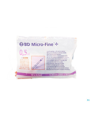 Microfine ser.ins. 0,5ml 30g 8mm 10 324825
