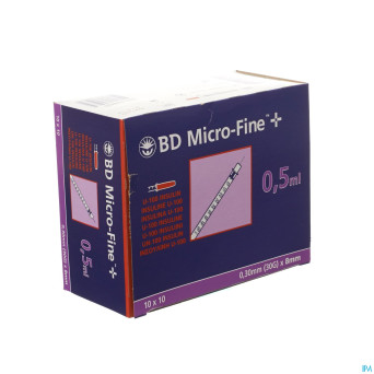 Microfine ser.ins. 0,5ml 30g 8mm 100 324825