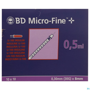 Microfine ser.ins. 0,5ml 30g 8mm 100 324825