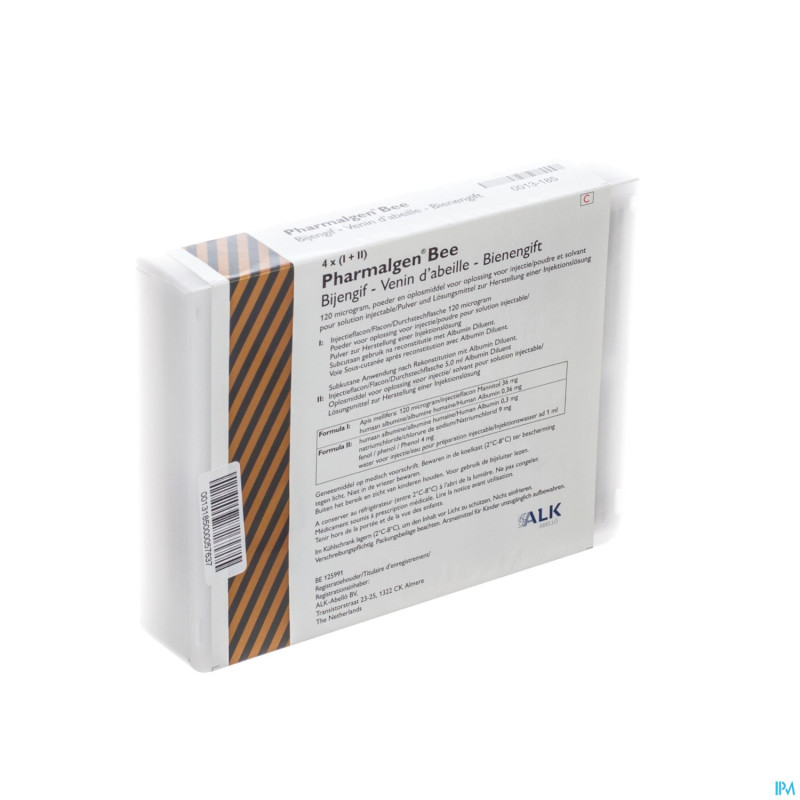 Pharmalgen venin abeille fl inj 4+s