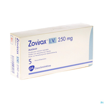 Aciclovir gsk iv    perf 5 x 250mg