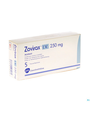 Aciclovir gsk iv    perf 5 x 250mg