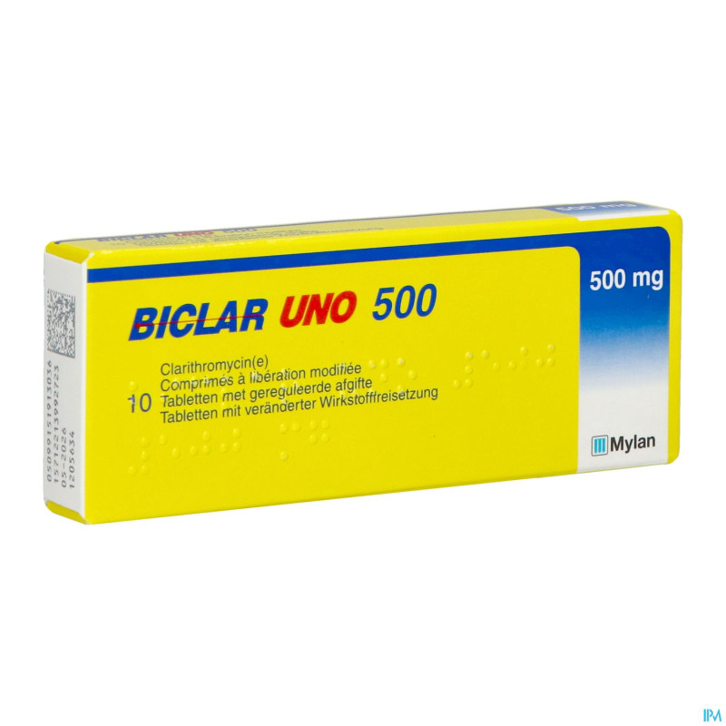 Biclar uno comp 10 x 500 mg