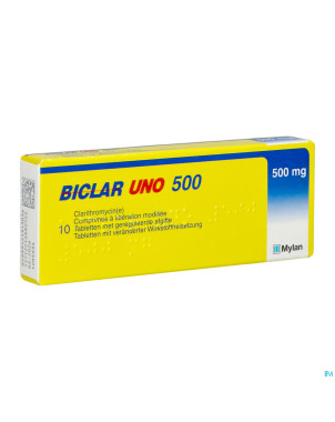 Biclar uno comp 10 x 500 mg
