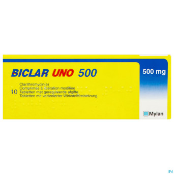 Biclar uno comp 10 x 500 mg