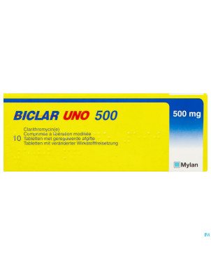 Biclar uno comp 10 x 500 mg