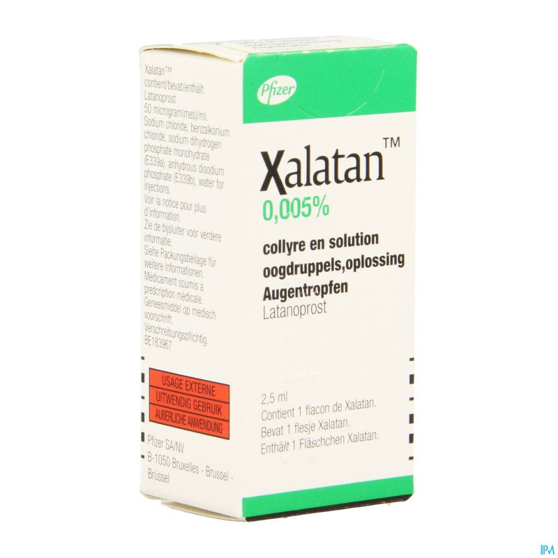 Xalatan 0,005% collyre 1x2,5ml