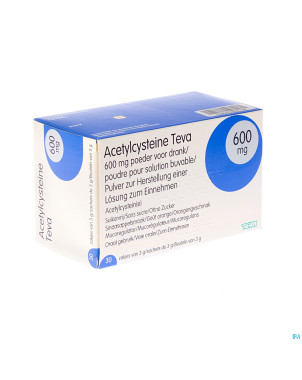 Acetylcysteine teva 600mg pdr sach 30 x 600mg
