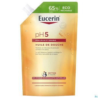 Eucerin ph5 peau sensible huile douche rech 400ml