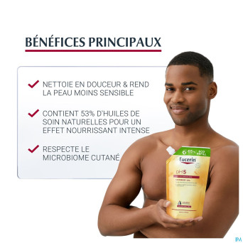Eucerin ph5 peau sensible huile douche rech 400ml