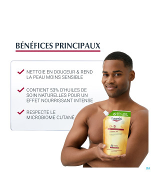 Eucerin ph5 peau sensible huile douche rech 400ml