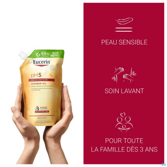 Eucerin ph5 peau sensible huile douche rech 400ml