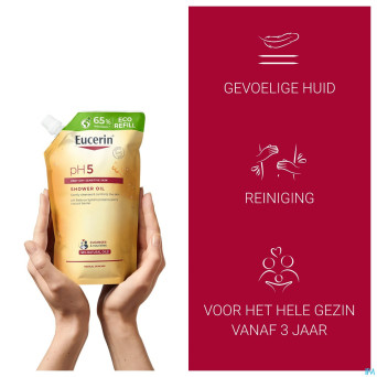 Eucerin ph5 peau sensible huile douche rech 400ml
