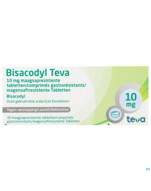 Bisacodyl teva drag 30 x 10 mg