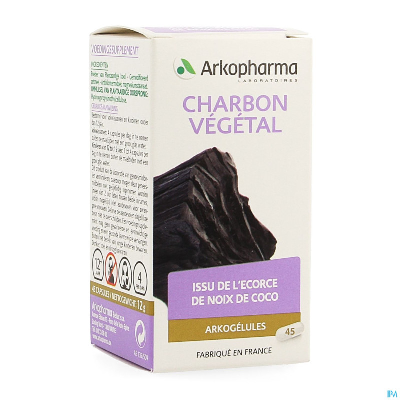 Arkogelules charbon vegetal    45