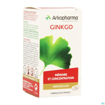 Arkogelules ginkgo biloba vegetal    45